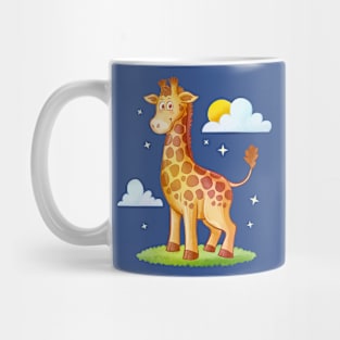 Hand Drawn Cartoon Giraffe Mug